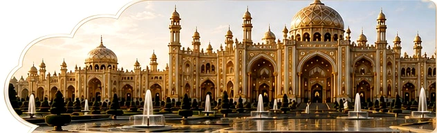 Grand architectural landmark representing global knowledge and leadership